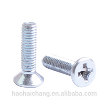 China Screw Manufacturer Customized Flat Head White Phillips Zinc Set Screw Shenzhen for Auto Parts